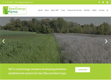 Tablet Screenshot of newenergyfarms.com